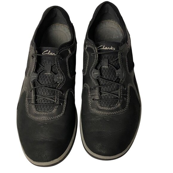 Clarks Shoes - Clarks Womens Black Lace-Up Sneakers 13291 size 9